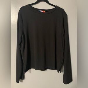 Freckled Poppy Black Long Sleeve Women's Top